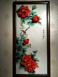 牡丹瓷洛阳红壁画