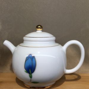 郁金香羊脂玉茶具套装